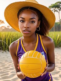 23 year old African woman at sunset near Lekki Conservation Centre in Nigeria